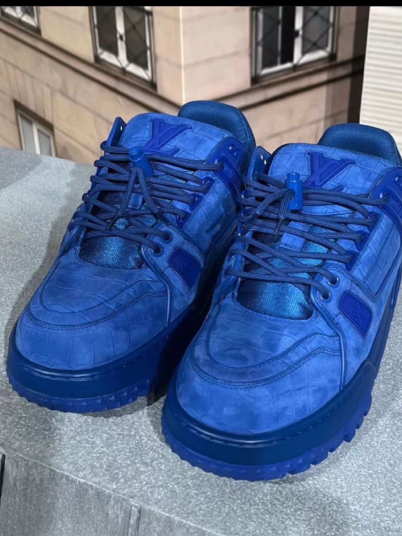 trainer鳄鱼纹,胖trainer白色开箱