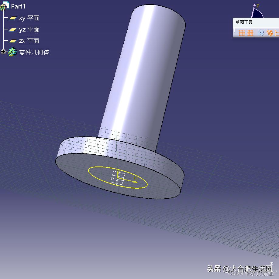 catia投影3d元素为什么修剪不了,catia三维建模根据三视图画图思路