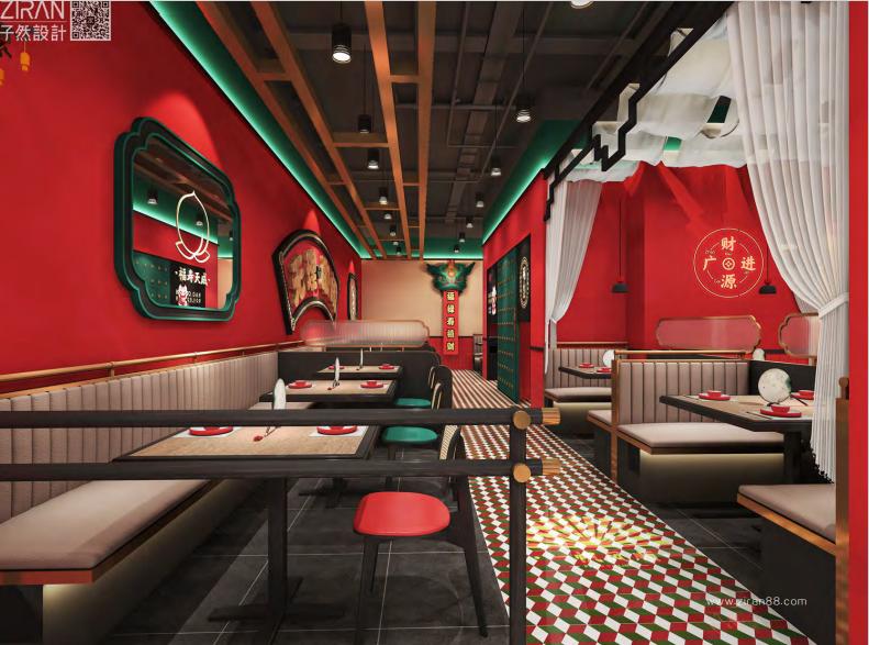 国潮类餐厅怎么设计,餐饮国潮风