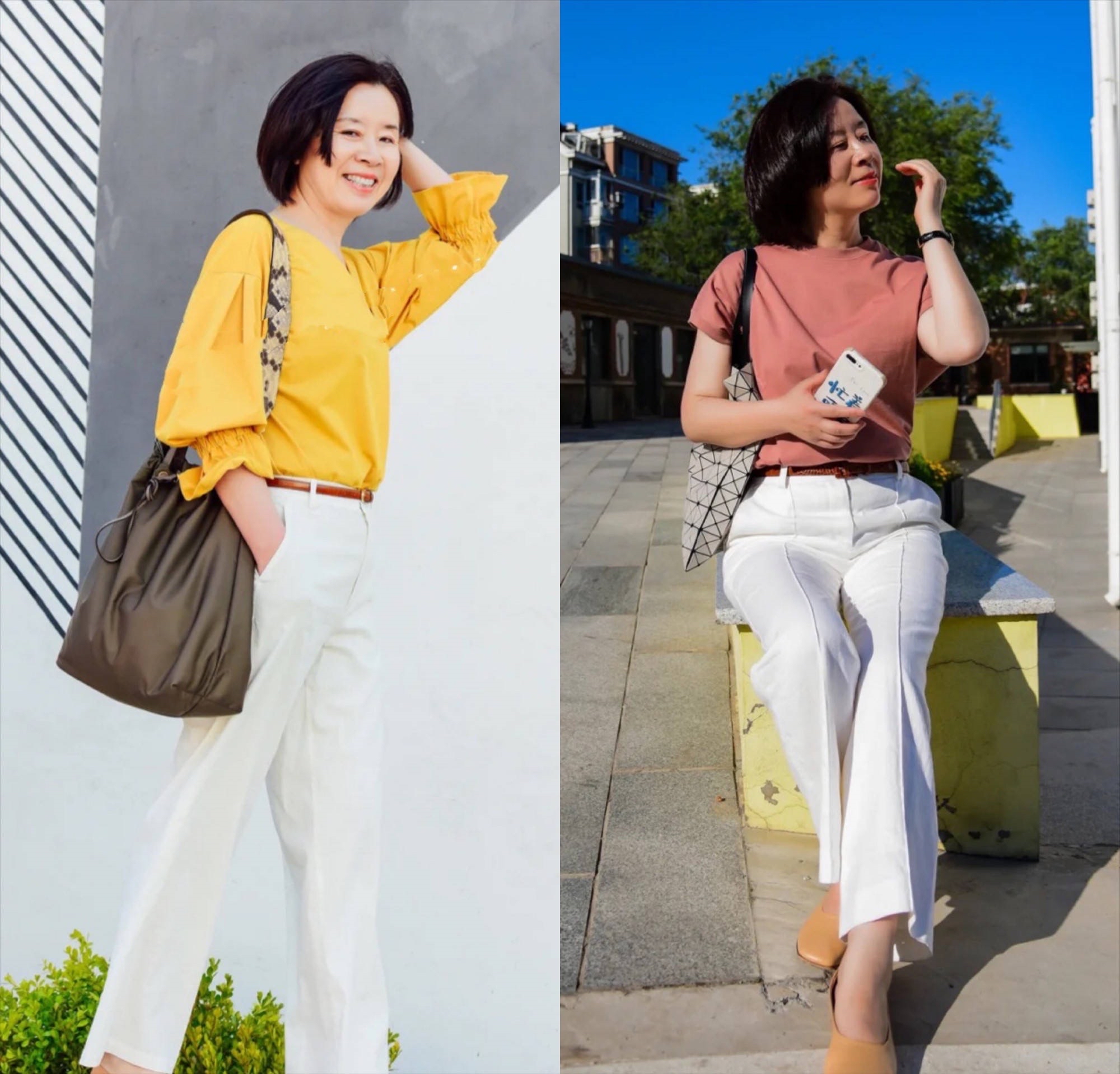 中年女士短发烫小卷,四十多岁女人烫短发小卷好看吗