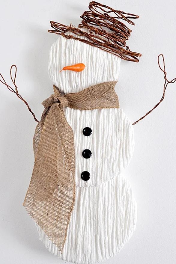 把雪人手工做出来,不用动手能做雪人