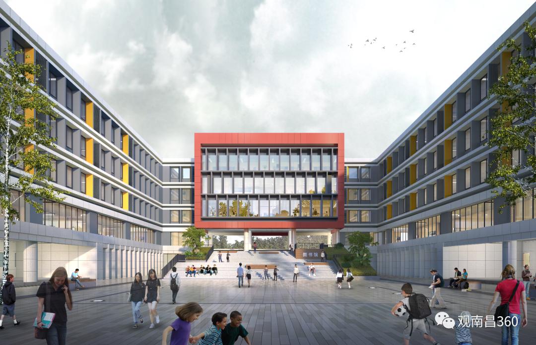 南昌朝阳两所新校立门头，水厂路学校、兰宫路学校开工在即