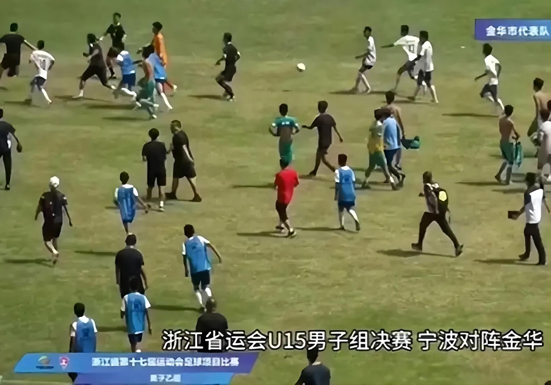 金华足球队追打裁判结果,金华队的球员集体追打裁判