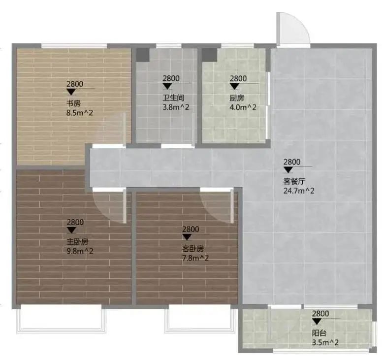 73㎡小三室，老婆坚持柜子越多越好，如今越用越香