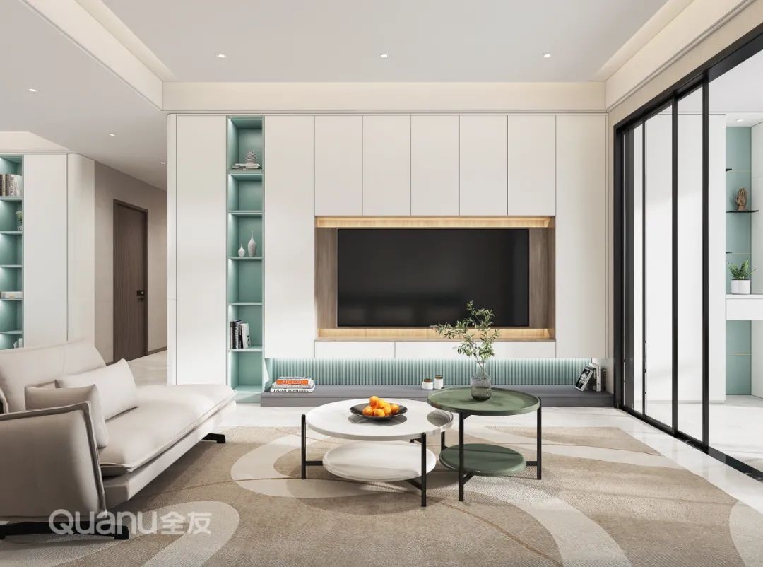 30款简约但不简单的电视柜设计,电视柜最新款极简风格装修效果图