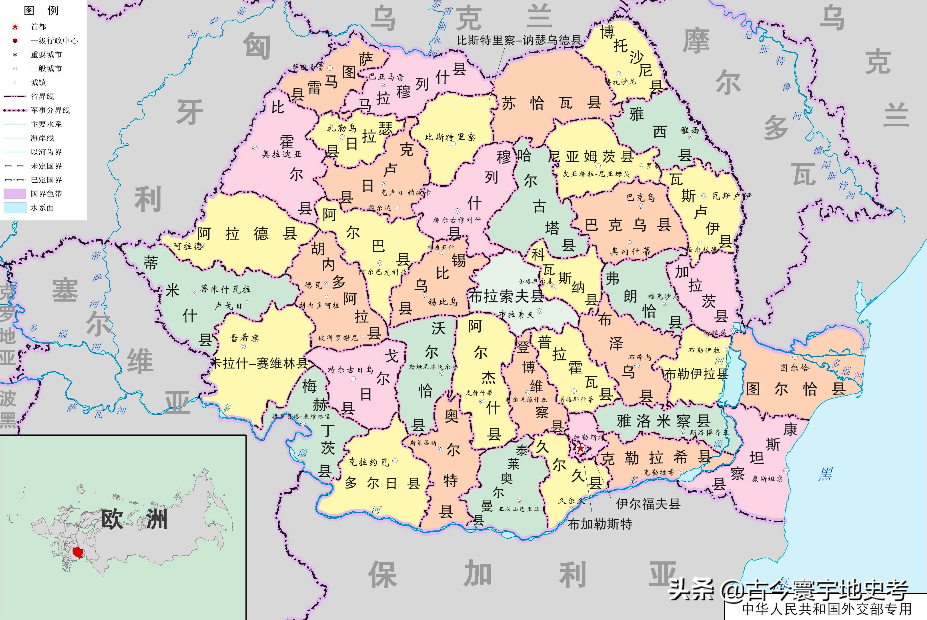 欧洲行政区划地图高清大图,欧洲国家行政区划图
