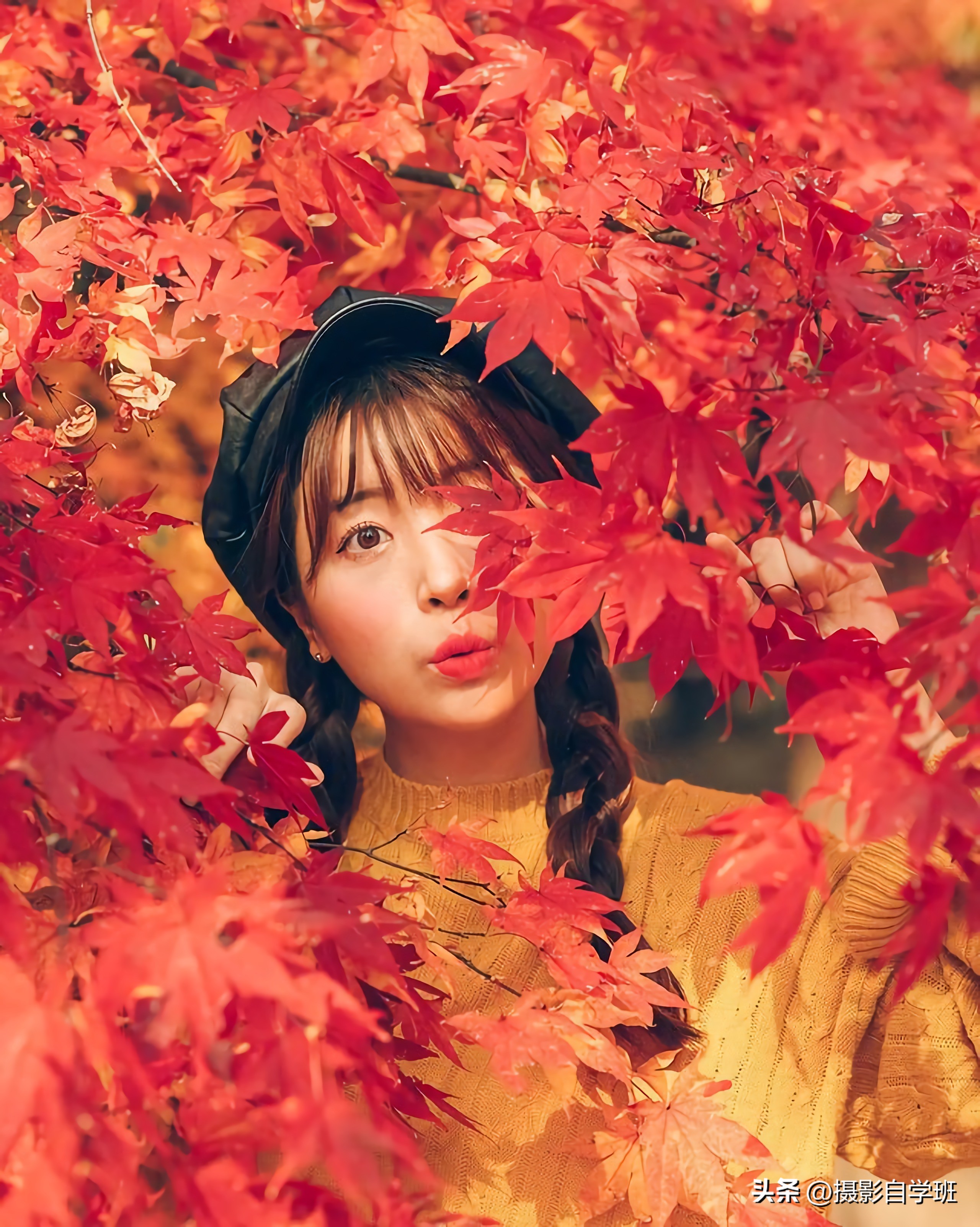 秋天拍照姿势大全高级感,秋天拍照姿势多人外景站姿