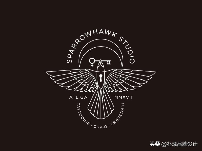 金鼠logo设计创意,麻雀图案logo设计理念