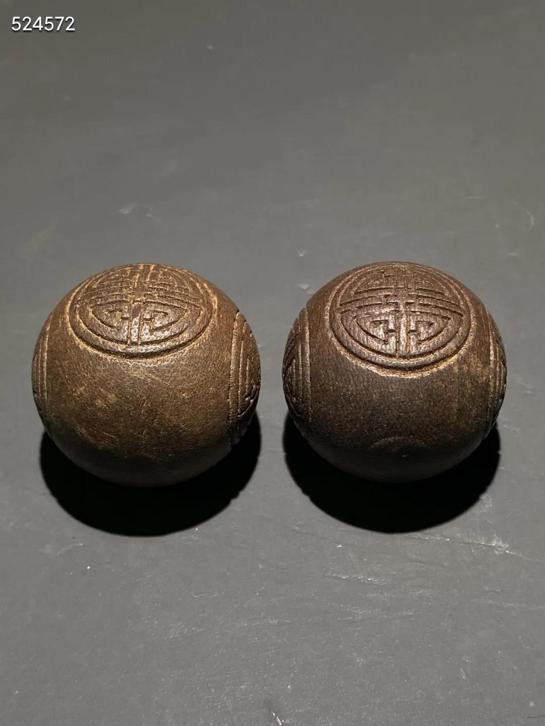 清代沉香嵌金手串,清代沉香福禄寿摆件