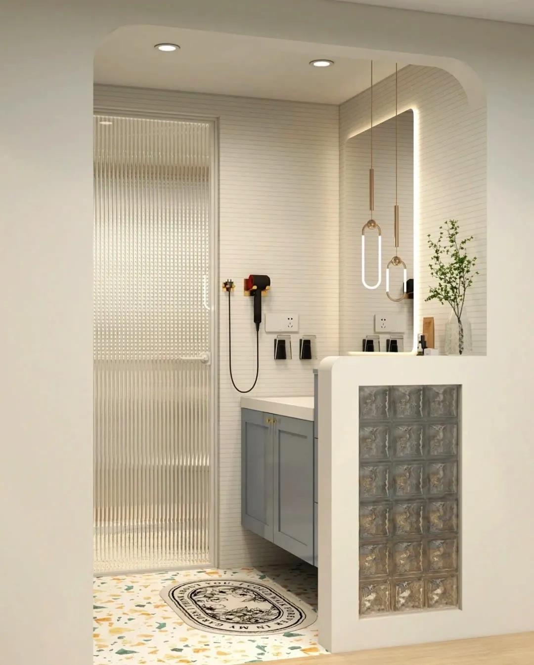 卫生间玻璃隔断做多高,2024年卫生间玻璃隔断最流行款式