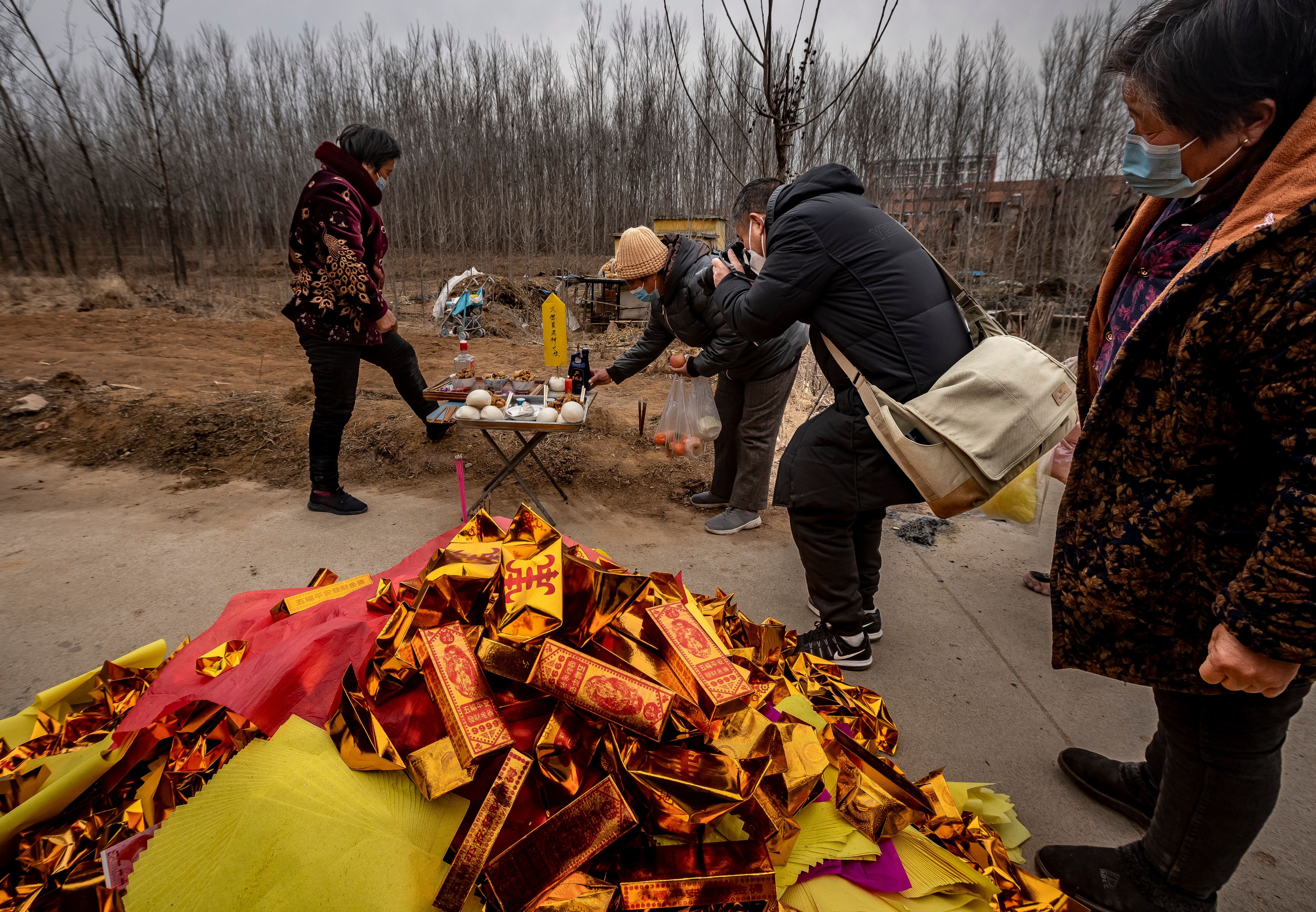 沂水大峪送火神时间,大峪村送火神舞狮