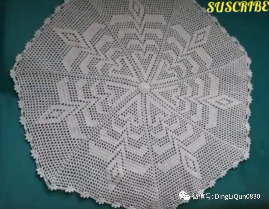 针织桌布图案大全图解,编织桌布图案花边