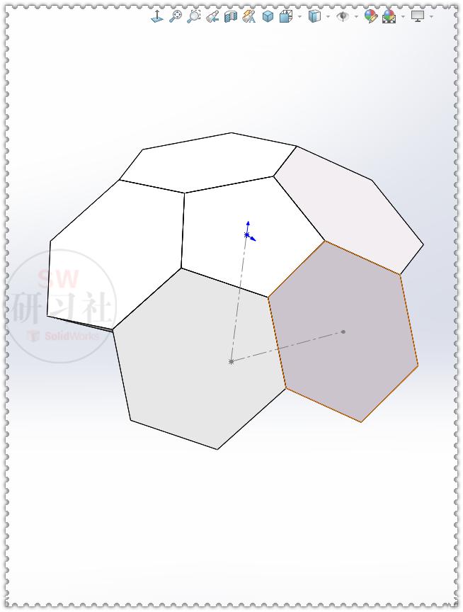 solidworks画足球展开,用solidworks画球