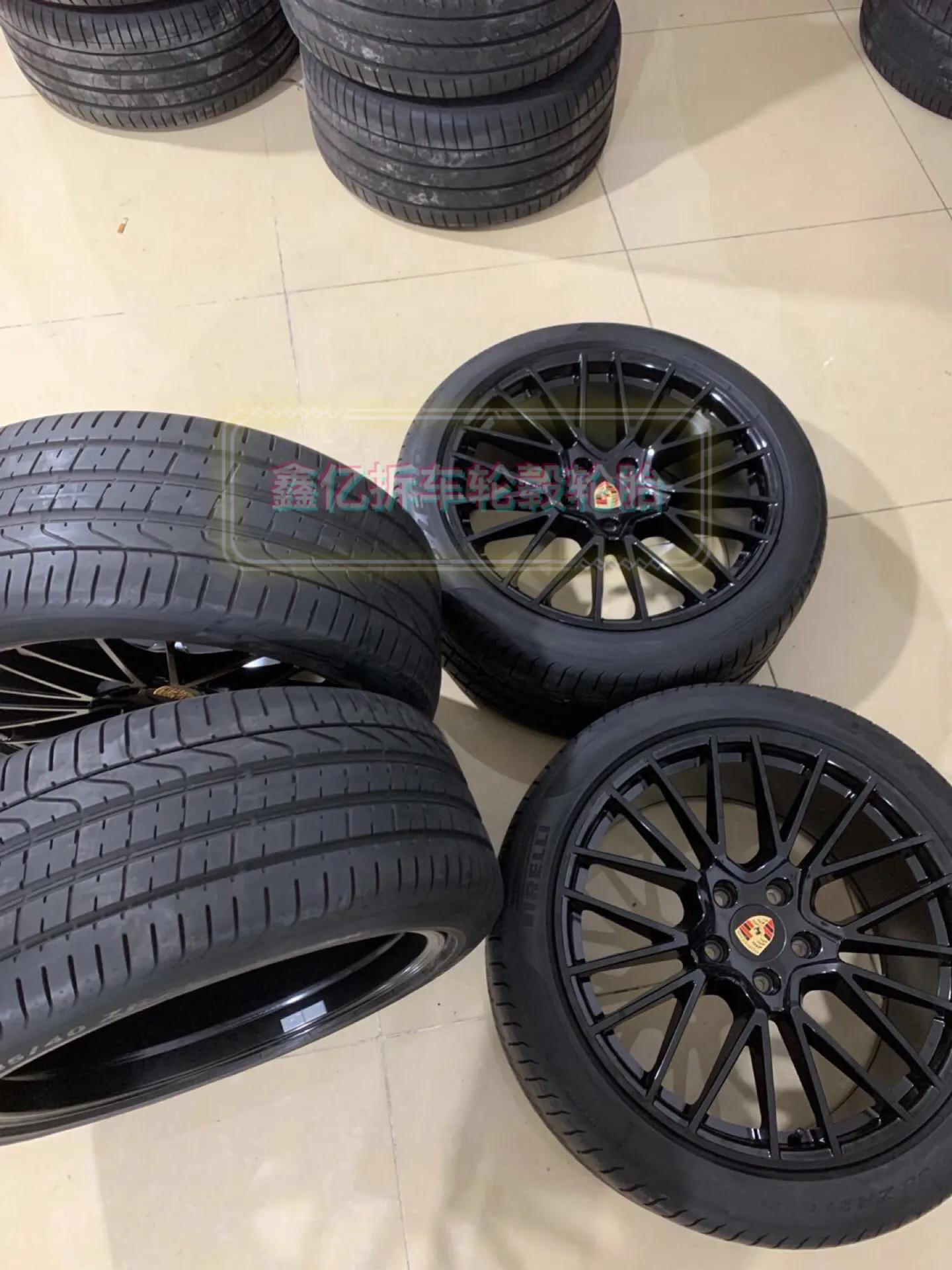 保时捷卡宴鸟巢轮毂拆车件,保时捷卡宴21寸鸟巢轮毂轮胎