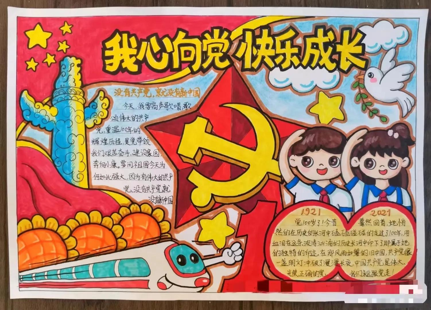 五年级七一建党节手抄报,七一建党节手抄报