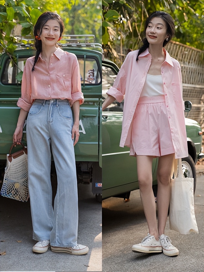 黄黑皮颜色穿搭推荐显白,黄黑皮粉色外套怎么搭配大气