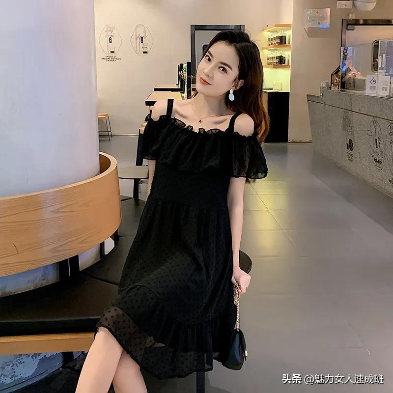 矮个子微胖连衣裙遮肚带口袋,微胖妹妹连衣裙显瘦遮肚子中长款