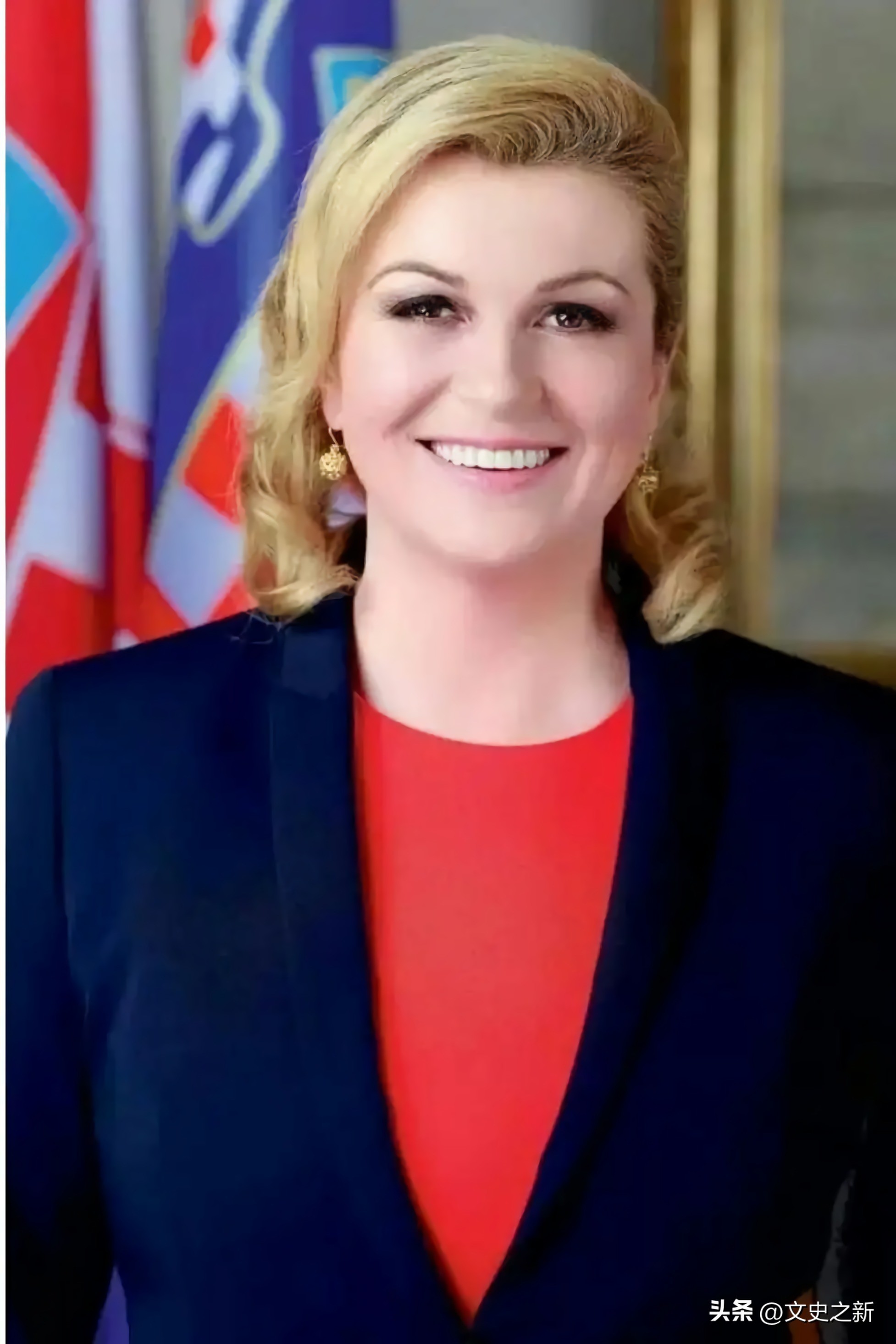 克罗地亚总统科琳达和普京,克罗地亚总统科琳达观看球赛