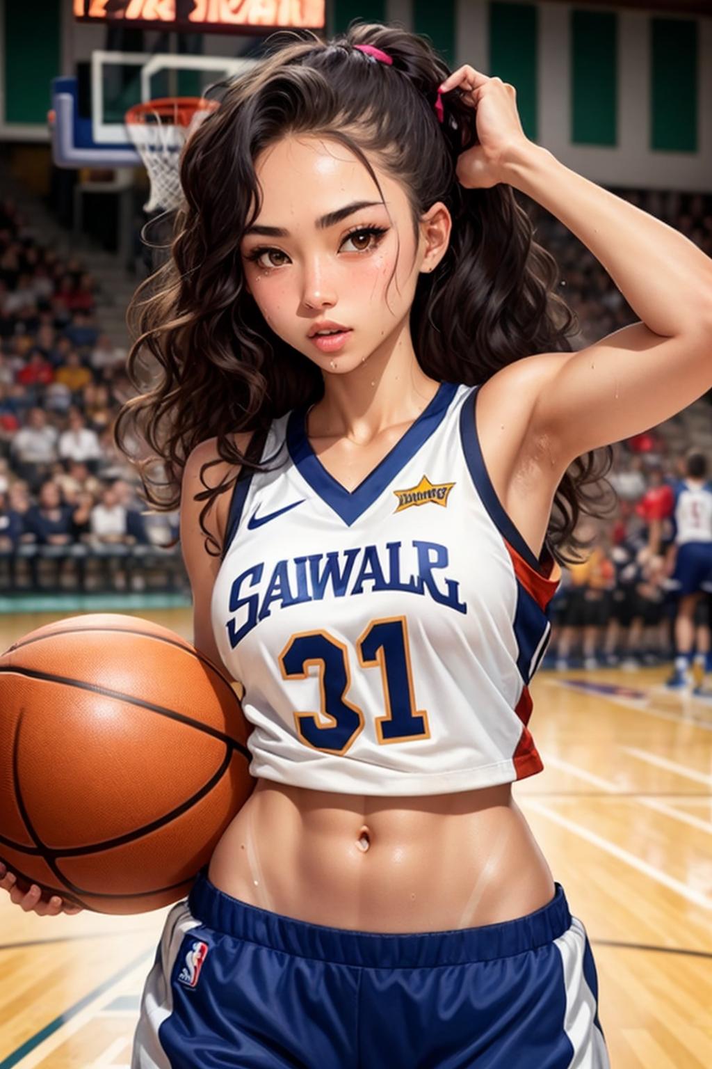 ai漫画人物绘画古风少女,篮球少年的ai绘画