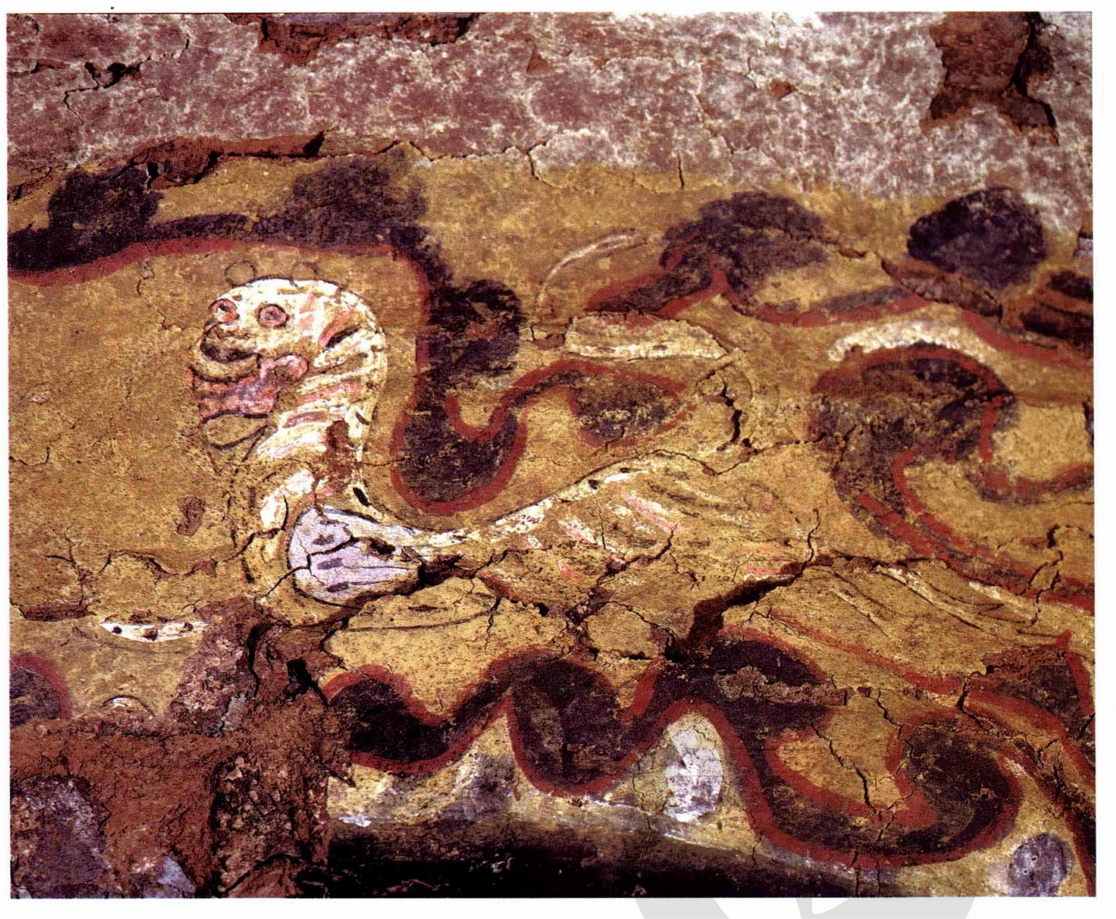 河南出土壁画图片,陕西出土古代壁画展