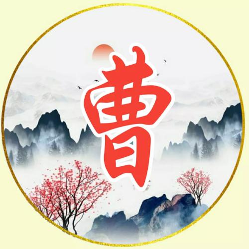 女人顺风顺水又招财的微信头像，古风水墨山水画主题的