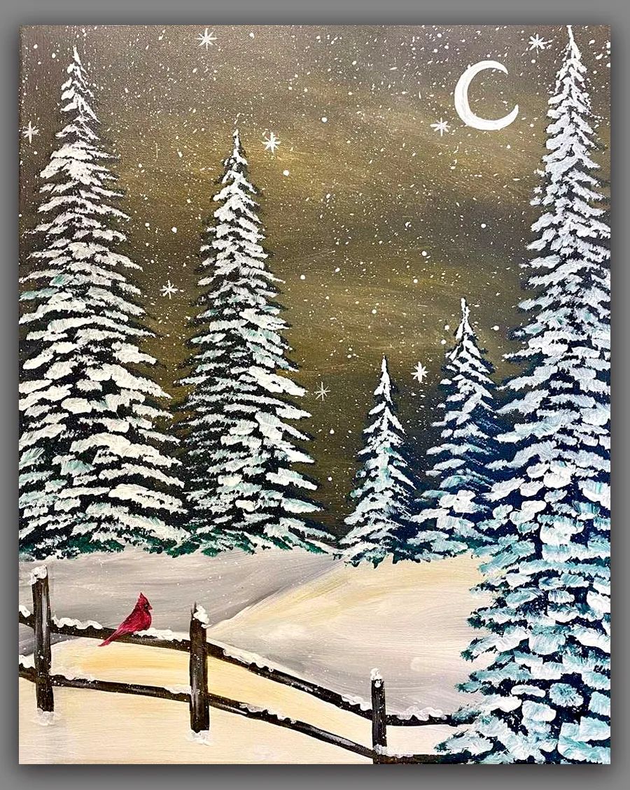 水粉画冬日初学简单雪人,冬日水粉画课件儿童6-12岁