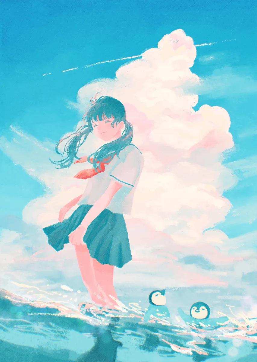 治愈风格壁纸,壁纸女生治愈可爱油画