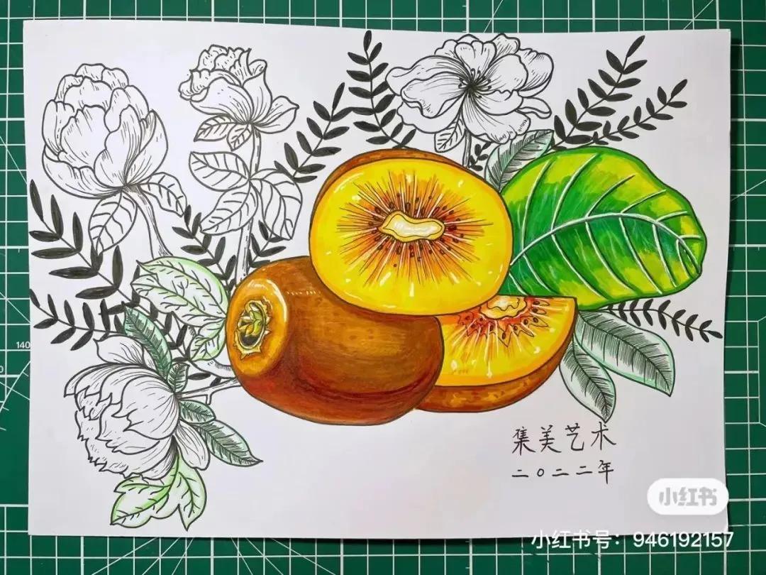 彩铅画出马克笔的效果,彩铅马克笔混合画
