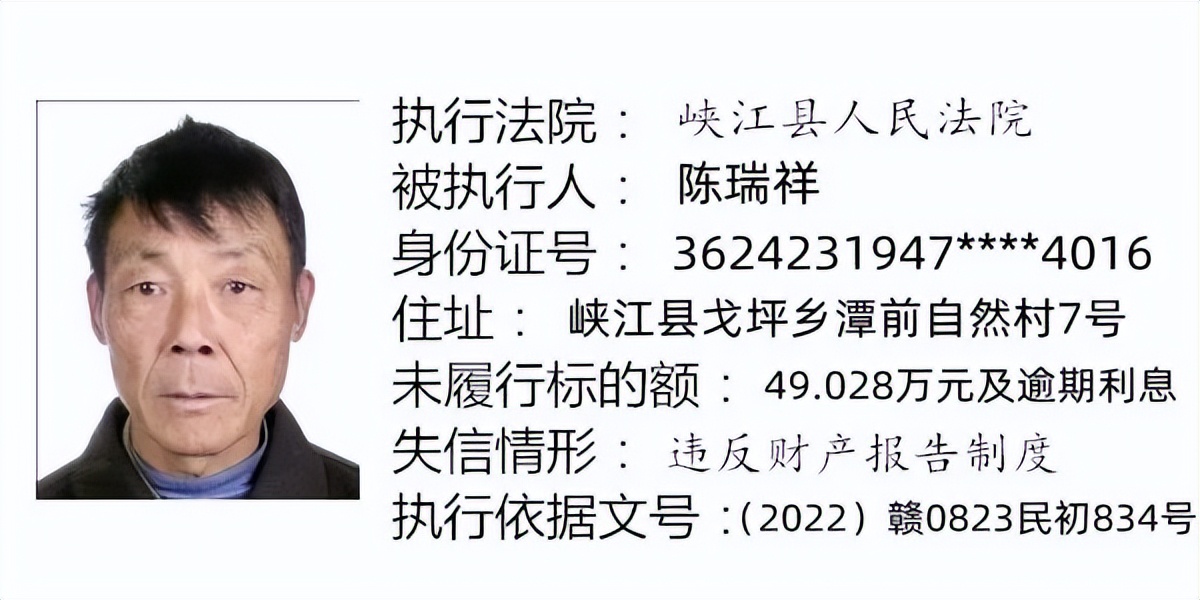 最高欠600多万！吉安法院发布一批失信者名单！快过年了，喊他们赶紧还钱！