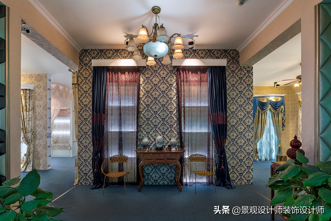 窗帘壁纸店装修,广州窗帘店设计案例图片