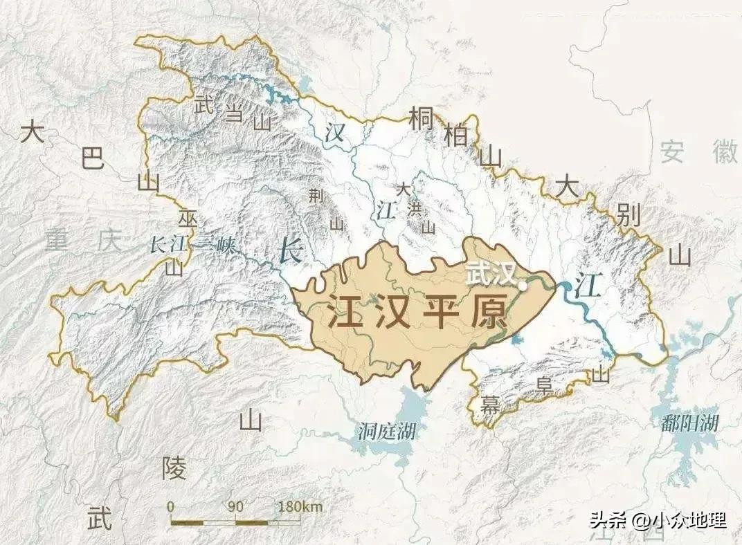 湖北山脉河流地形图全图,湖北水系地图