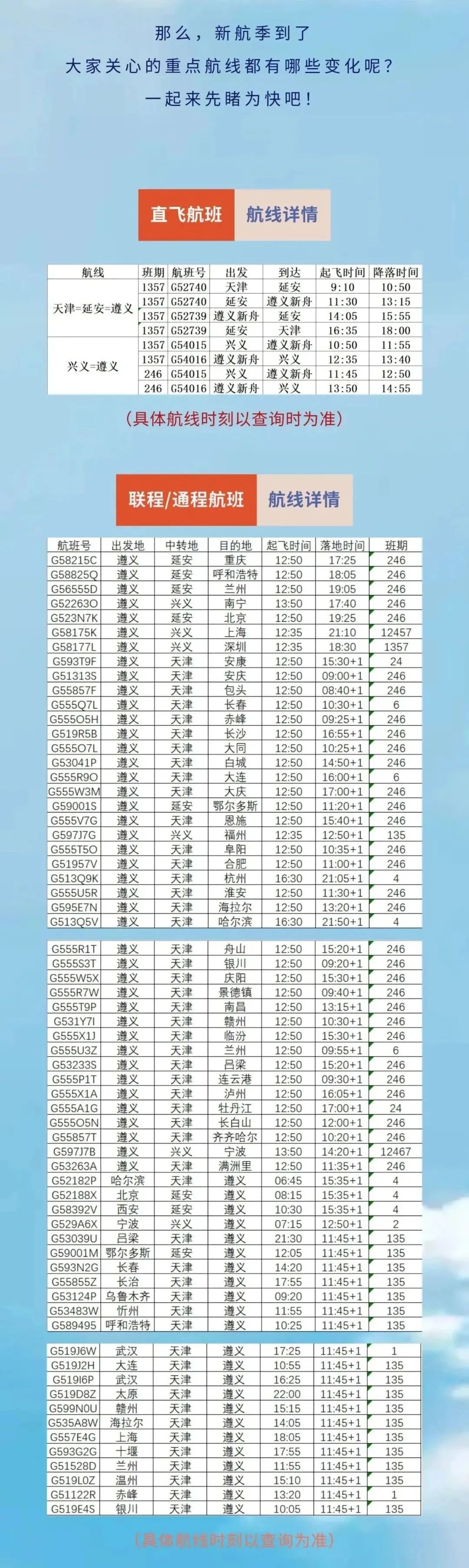 遵义机场开通多少航班,南京到遵义机场航班时刻表