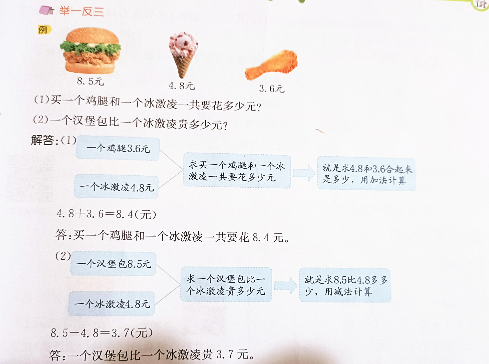 三年级数学第八单元小数思维导图,北师大版三年级上册数学认识小数