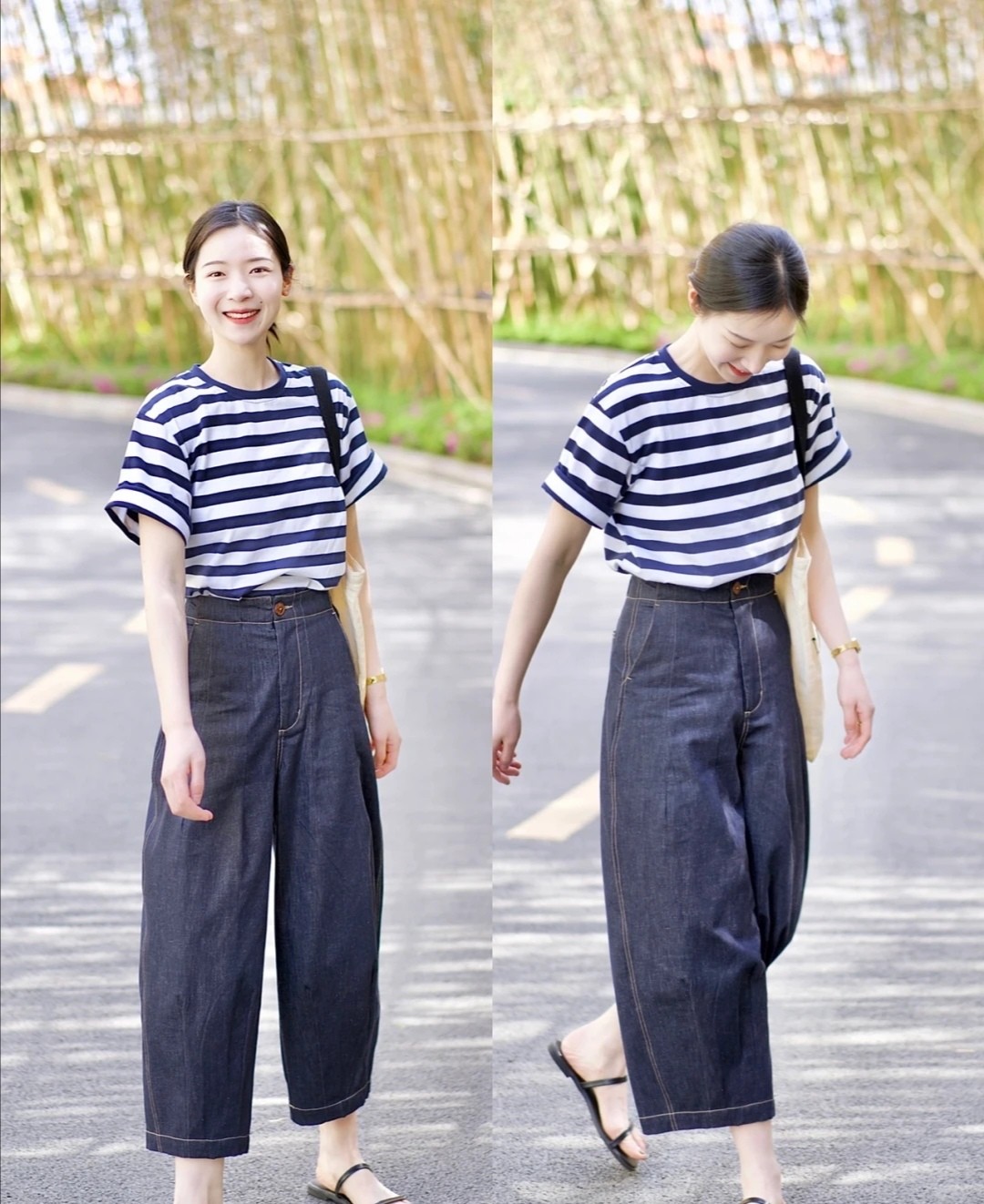 老气的条纹衫怎么搭配,经典条纹衫也能穿出高级感