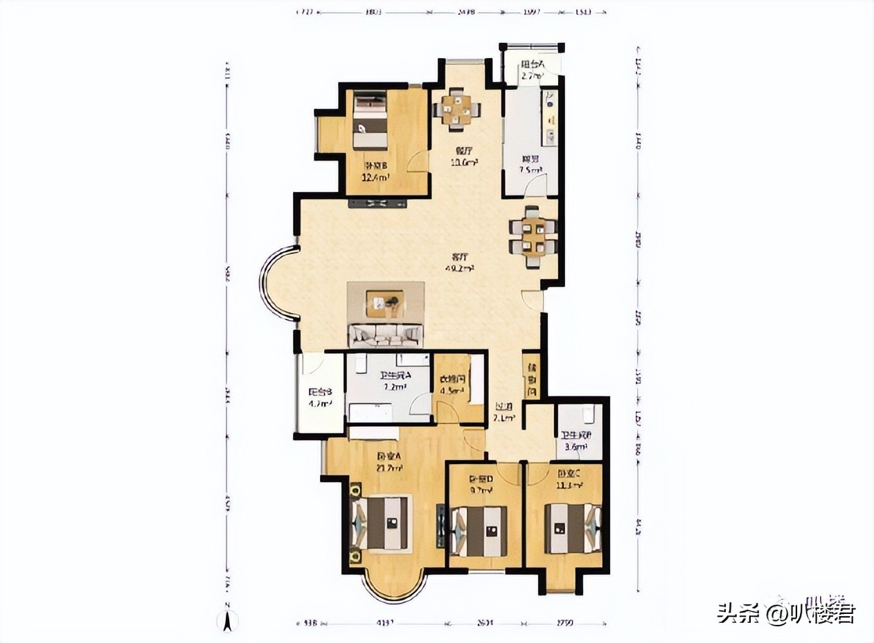 这就是我以后的目标-上京新航线四居室203平改善房-在售独一套