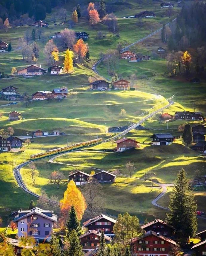 背景图冰岛,瑞士城市风光