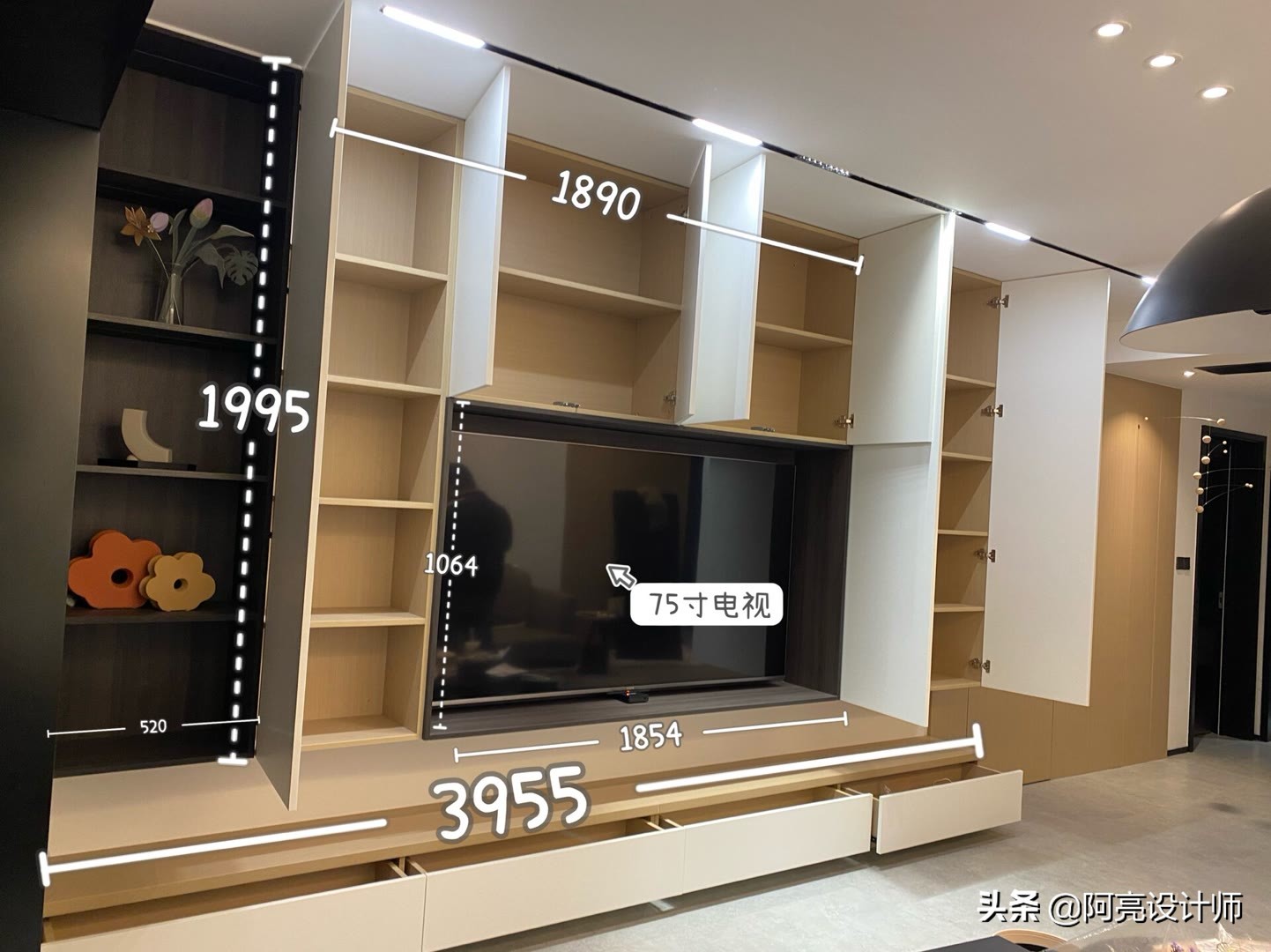 各种电视柜尺寸图片大全,背景墙3.6米悬空电视柜的最佳尺寸