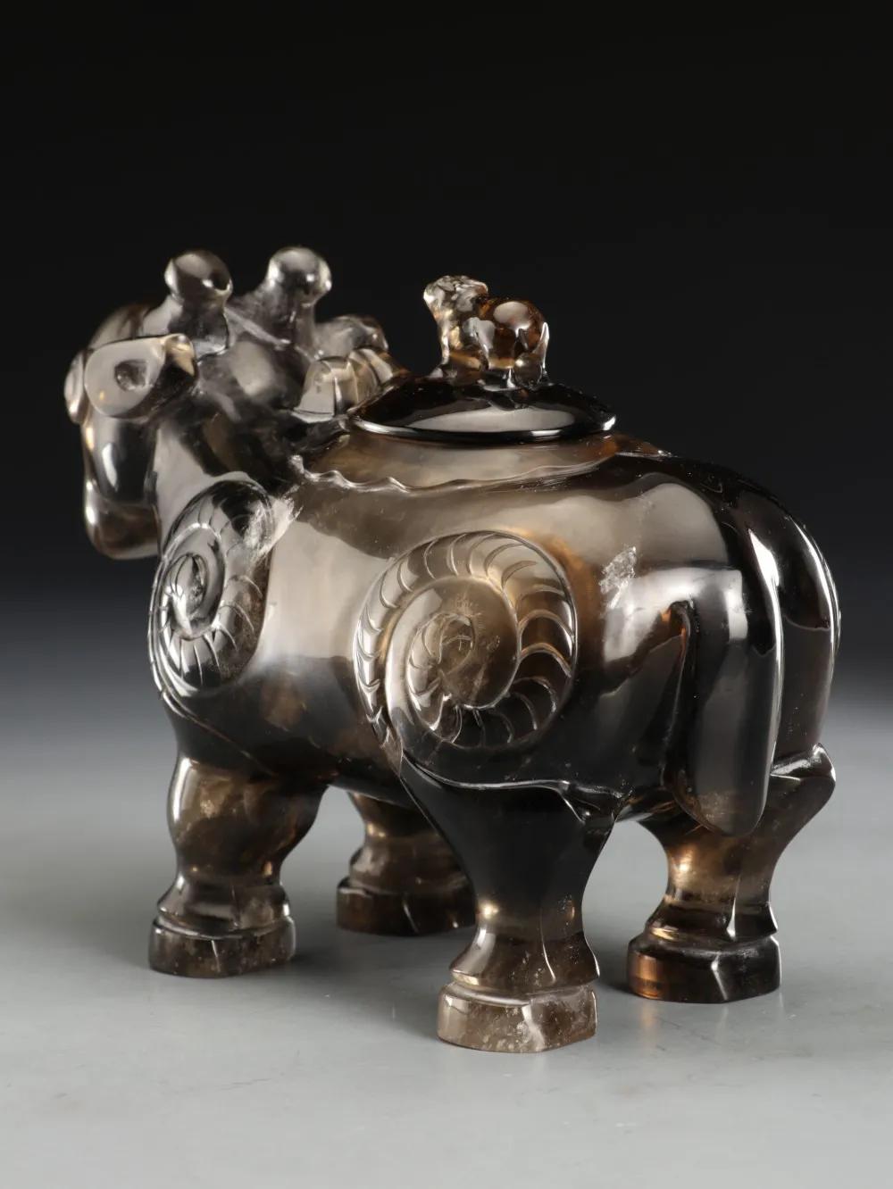 中国青铜羊觥,清代仿古觥