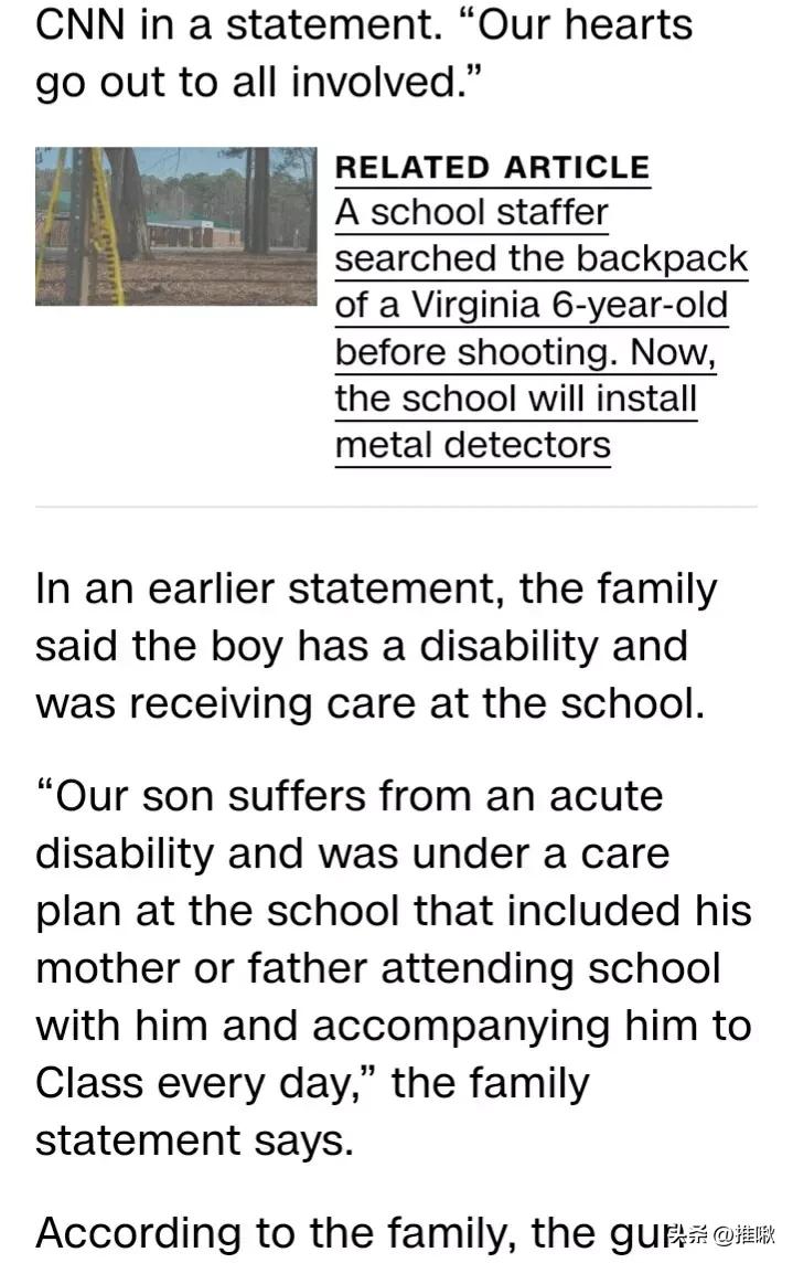 英语阅读学习材料Aftera6-year-oldshotateacherinclass每日英语