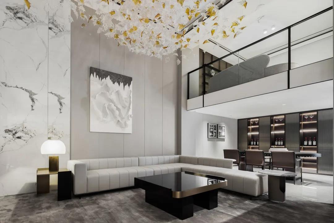 美式风格装修挑高客厅,客厅挑高5米怎么设计