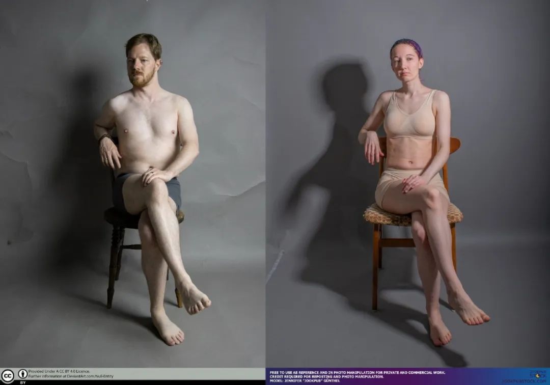 人体坐姿画法速写,速写坐姿人体结构及名称