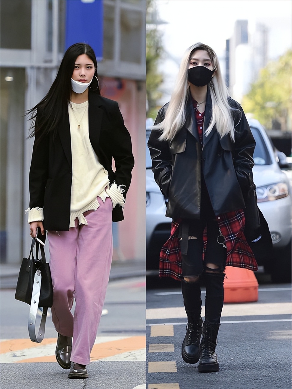 韩国街拍穿搭秋冬,韩国街拍个个时髦又高级