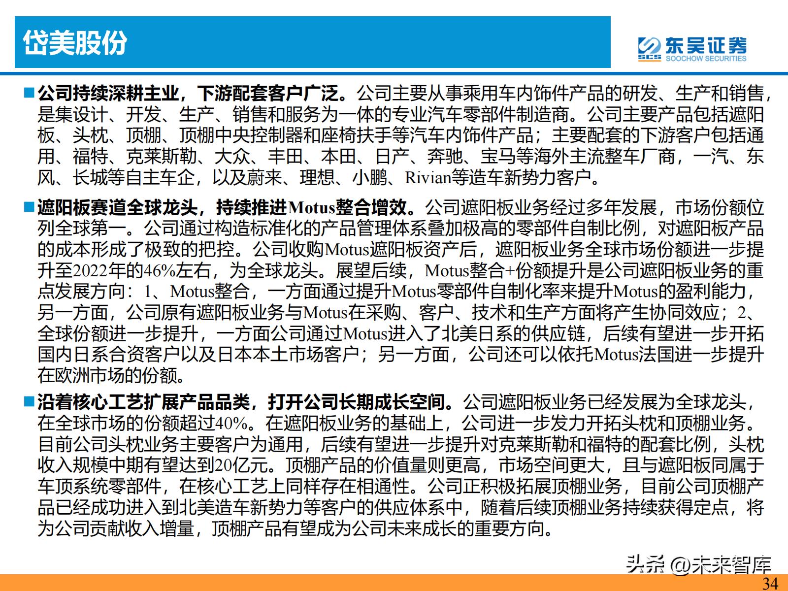 汽车零部件产业链的研究报告,汽车内外饰行业