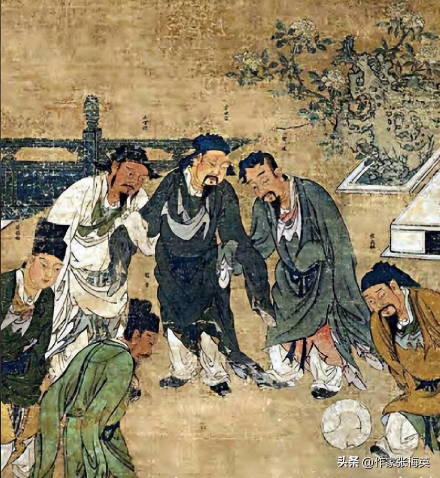 蹴鞠画法图文,古代蹴鞠的画