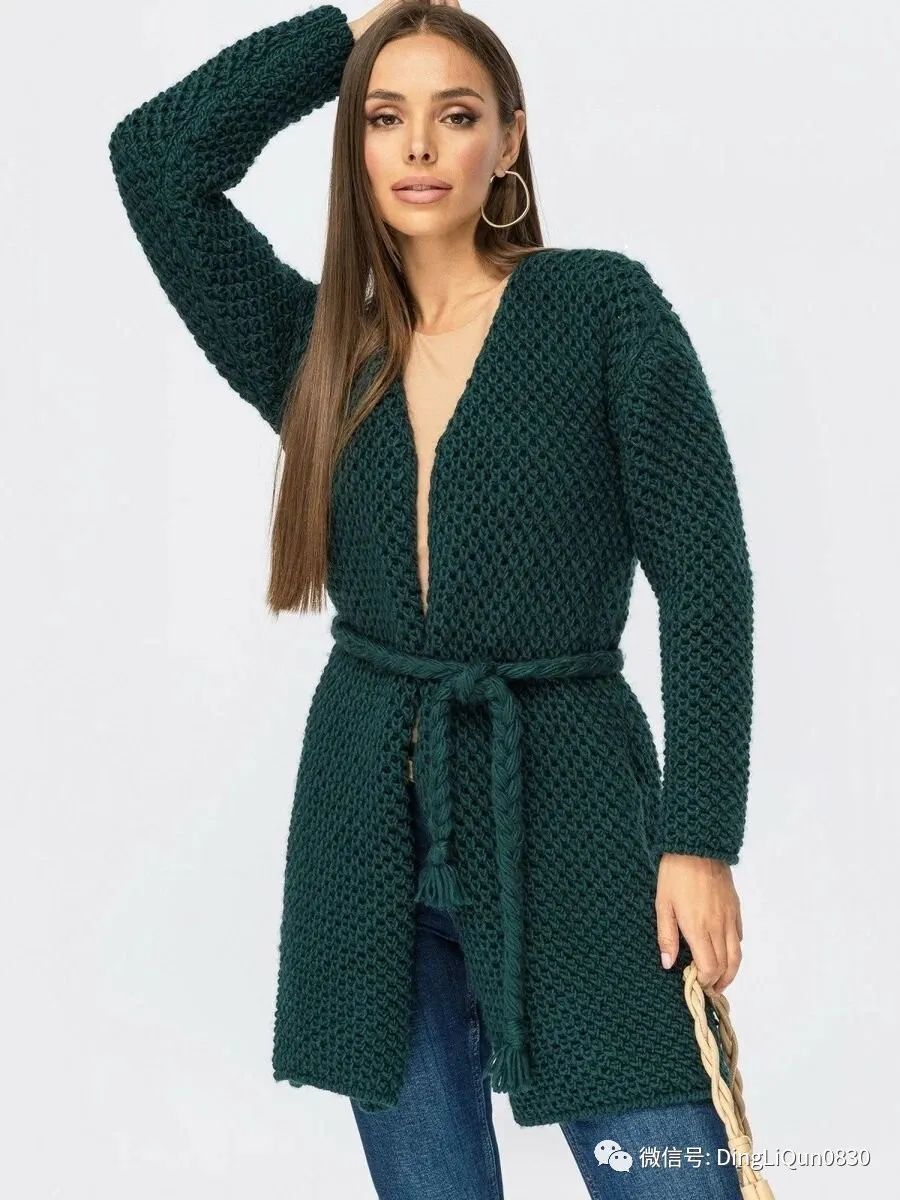 段染针织开衫图解,蝙蝠衫针织开衫图解