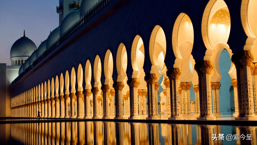 阿联酋阿布扎比最奢华的清真寺,世界上最豪华的清真寺阿布扎比