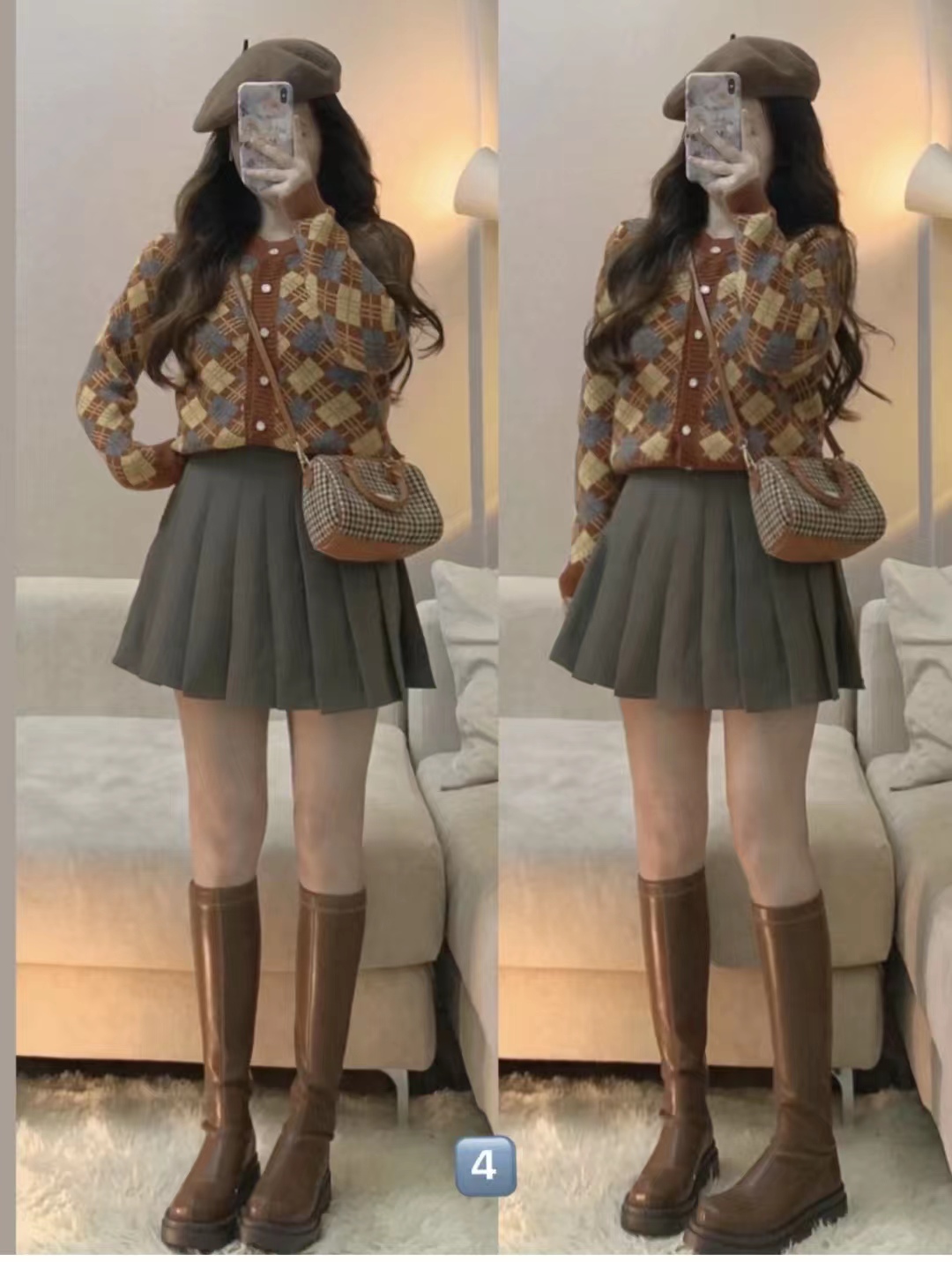 好穿又好搭时尚长筒宽靴,棕色长筒靴子女2022爆款洋气气质