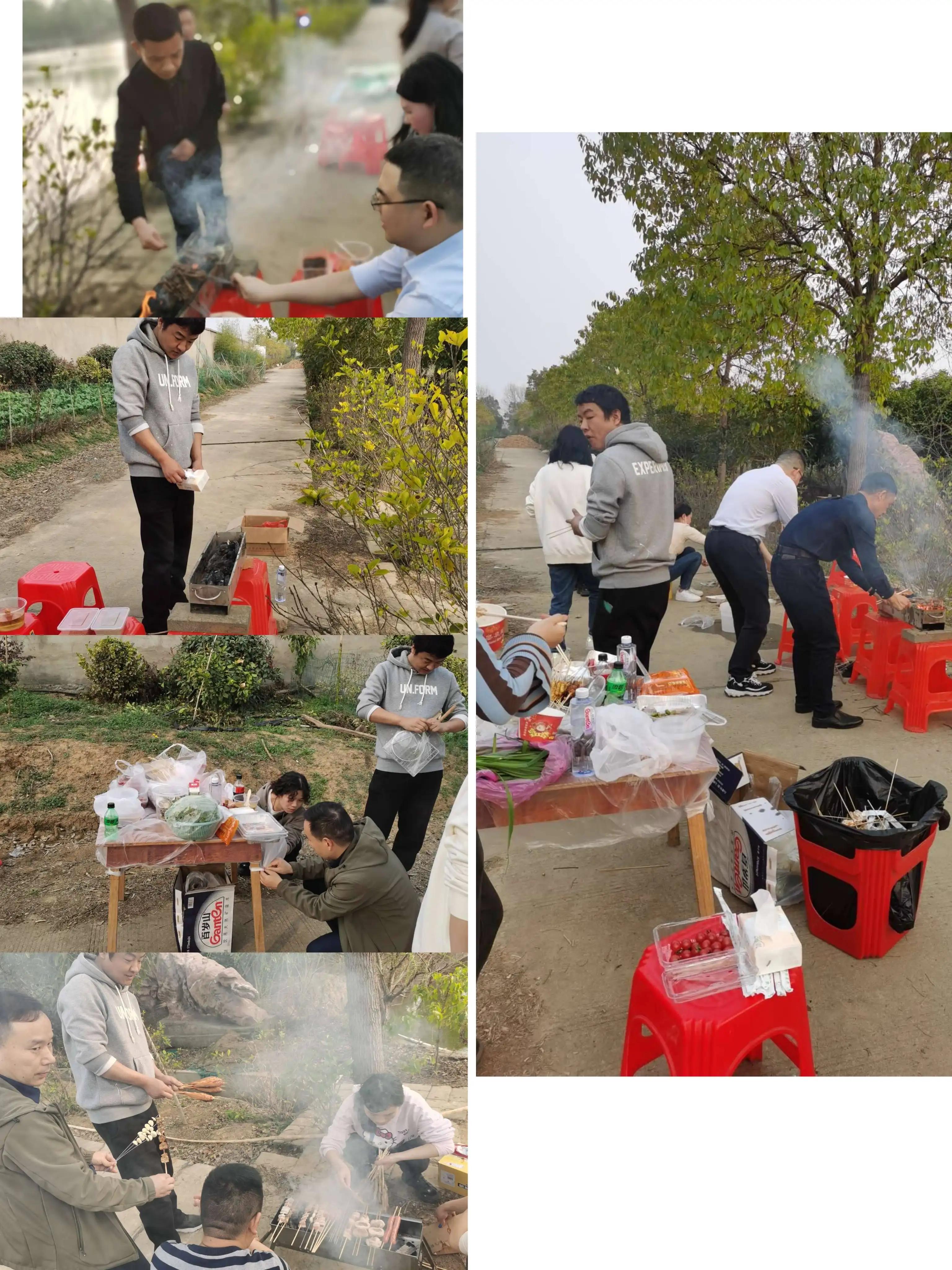 重温生木取火的乐趣，云梦农发行开展“三.八“趣味烧烤活动