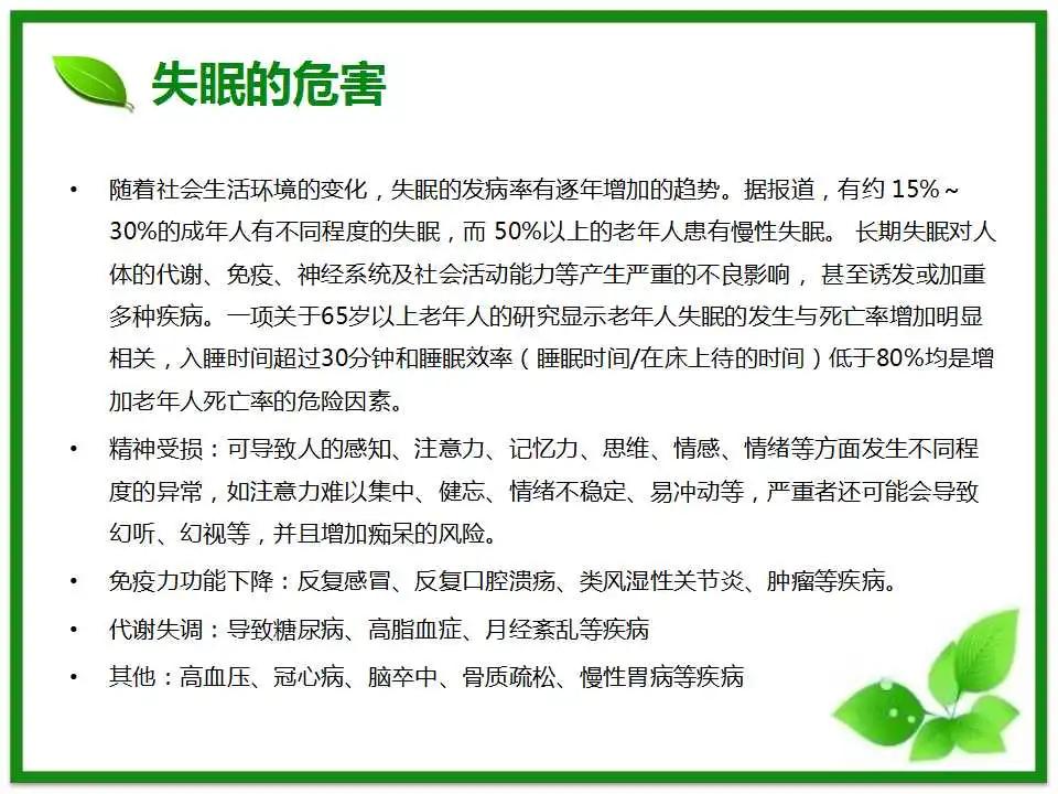 中医养生调理失眠课件,中医调理失眠视频讲座