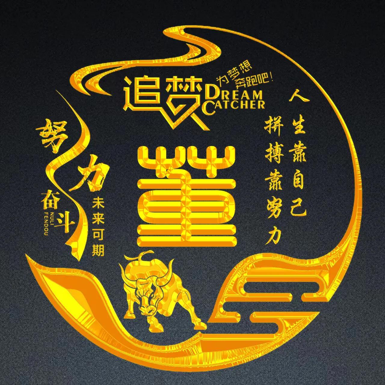 励志主题十二生肖精美姓氏头像,姓氏巩的十二生肖鼠的微信头像